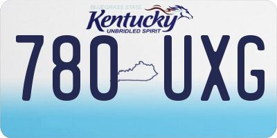 KY license plate 780UXG