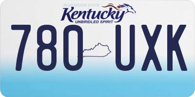 KY license plate 780UXK