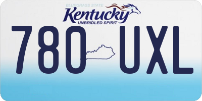 KY license plate 780UXL