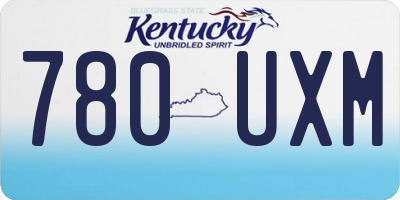 KY license plate 780UXM