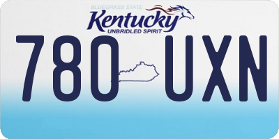 KY license plate 780UXN