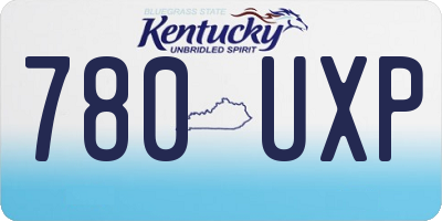 KY license plate 780UXP
