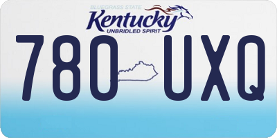 KY license plate 780UXQ