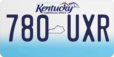 KY license plate 780UXR