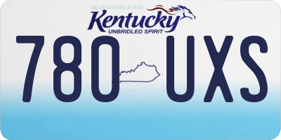 KY license plate 780UXS