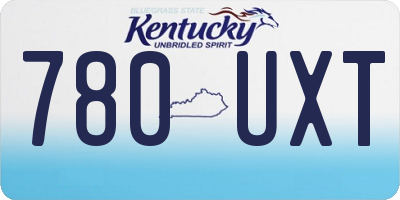 KY license plate 780UXT