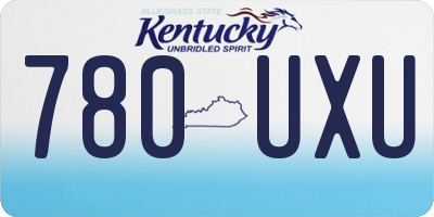 KY license plate 780UXU