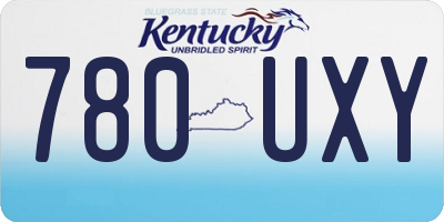 KY license plate 780UXY
