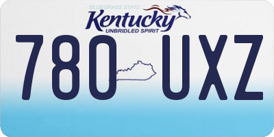 KY license plate 780UXZ