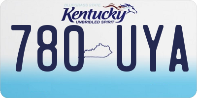 KY license plate 780UYA