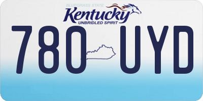 KY license plate 780UYD