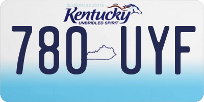 KY license plate 780UYF