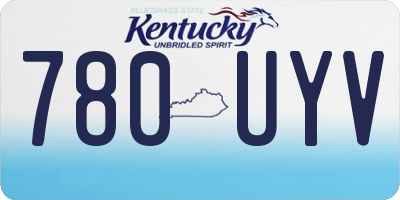 KY license plate 780UYV