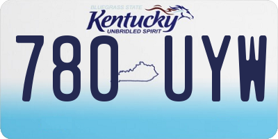 KY license plate 780UYW