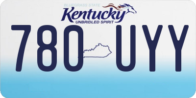 KY license plate 780UYY