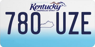 KY license plate 780UZE