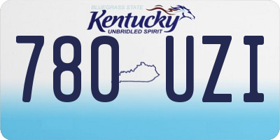 KY license plate 780UZI
