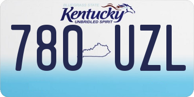 KY license plate 780UZL