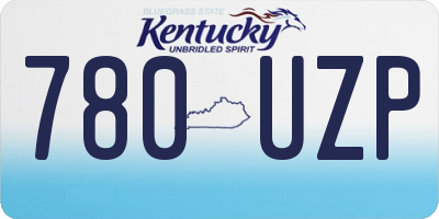 KY license plate 780UZP