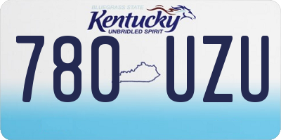 KY license plate 780UZU