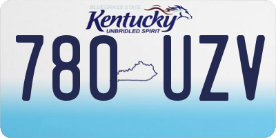 KY license plate 780UZV