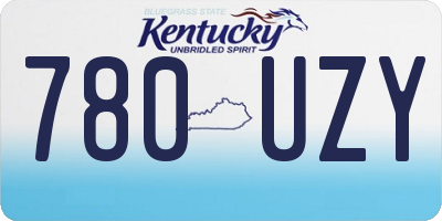 KY license plate 780UZY