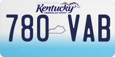 KY license plate 780VAB