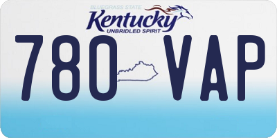 KY license plate 780VAP