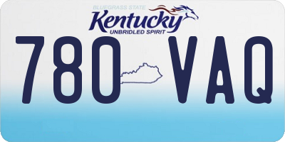 KY license plate 780VAQ