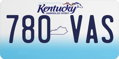 KY license plate 780VAS