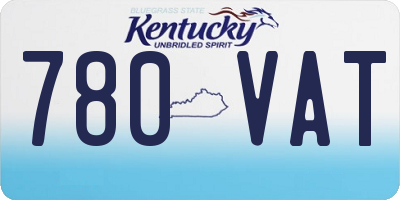 KY license plate 780VAT