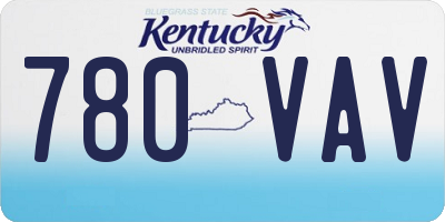 KY license plate 780VAV