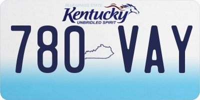 KY license plate 780VAY