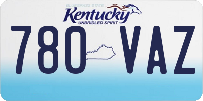 KY license plate 780VAZ