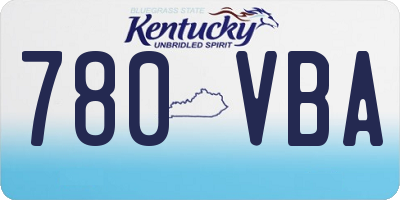 KY license plate 780VBA
