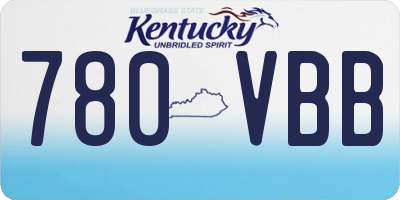 KY license plate 780VBB