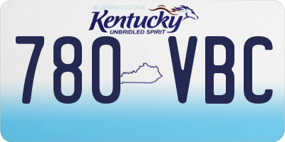 KY license plate 780VBC