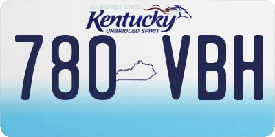 KY license plate 780VBH