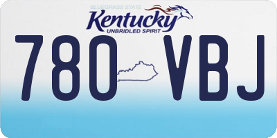KY license plate 780VBJ