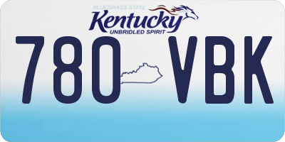 KY license plate 780VBK