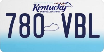 KY license plate 780VBL