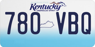 KY license plate 780VBQ