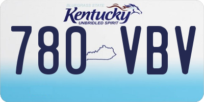 KY license plate 780VBV