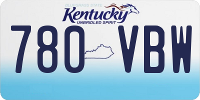 KY license plate 780VBW