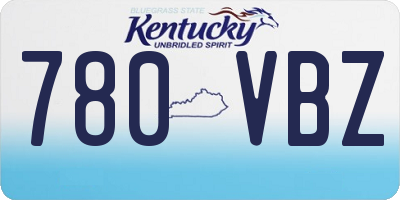 KY license plate 780VBZ