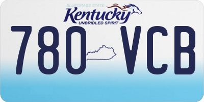 KY license plate 780VCB