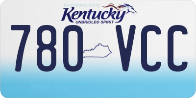 KY license plate 780VCC