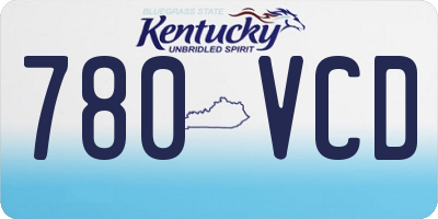 KY license plate 780VCD