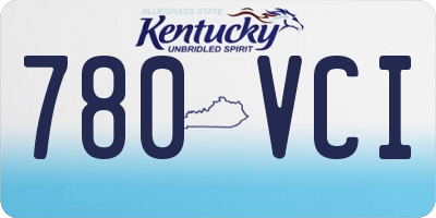 KY license plate 780VCI