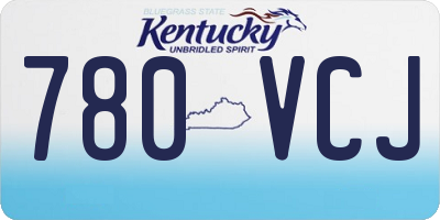 KY license plate 780VCJ